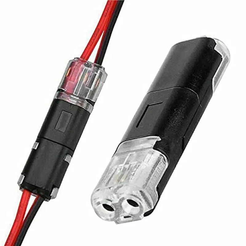 AAAF 300PCS Double-Wire Push-In Connector With Locking Buckle,Low Voltage Wire Connectors,No Wire-Stripping Required