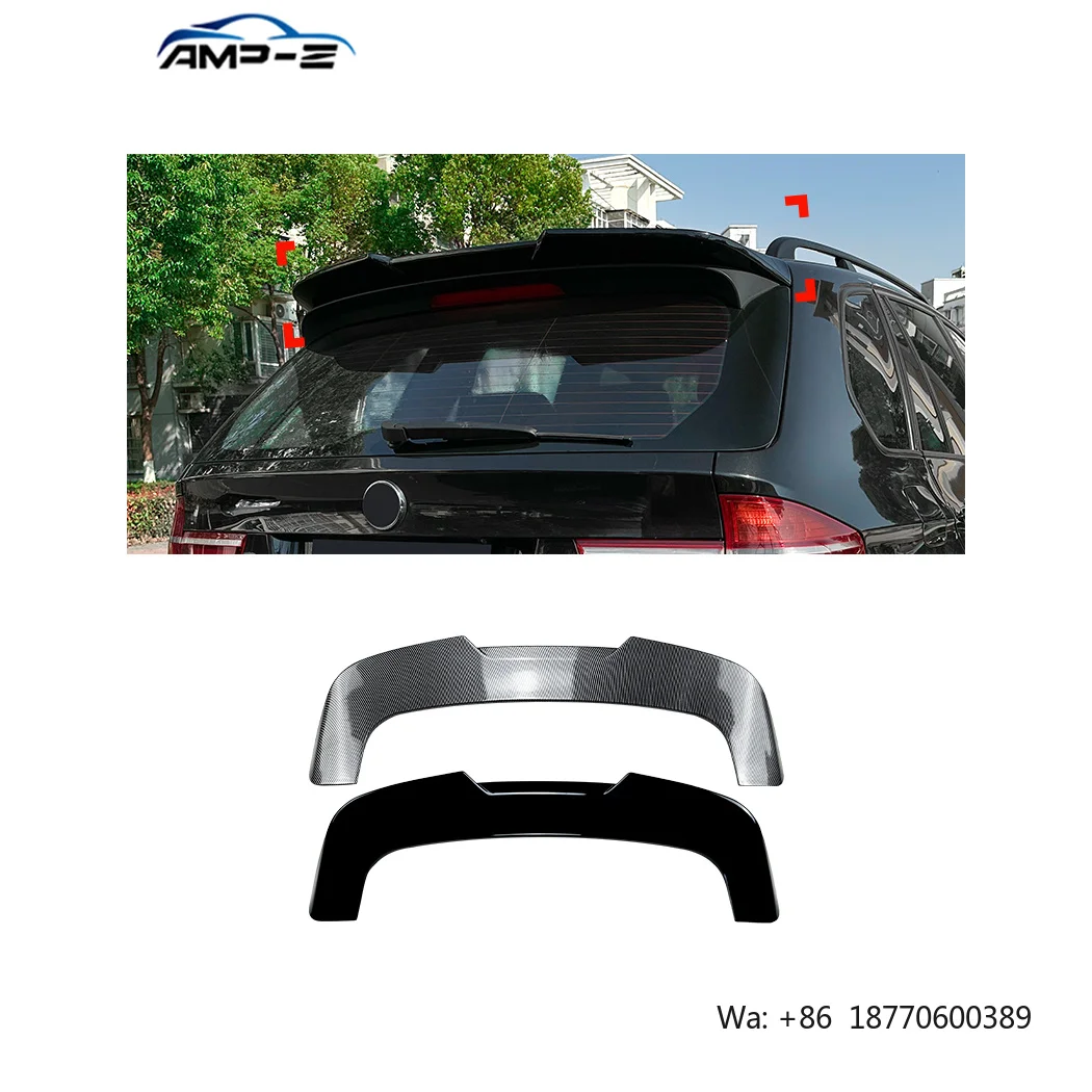 

AMP-Z E70 Gloss Black Plastic Material Rear Roof Wing Spoiler for BMW X5 E70 2008-2013 Car Body Kit Car Accessories