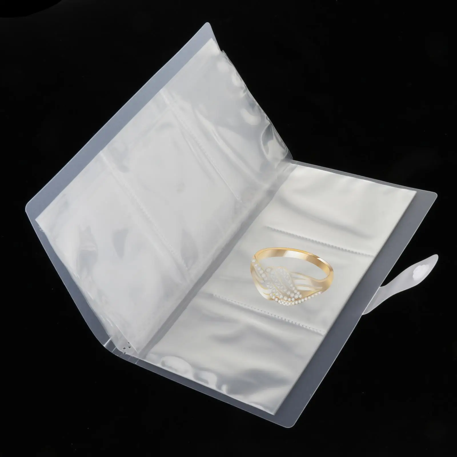 Clear PVC Jewelry Storage Book with Pockets 84 Slots Reusable Lightweight Large Capacity Cover Size 20.5x11.5cm Various Usages