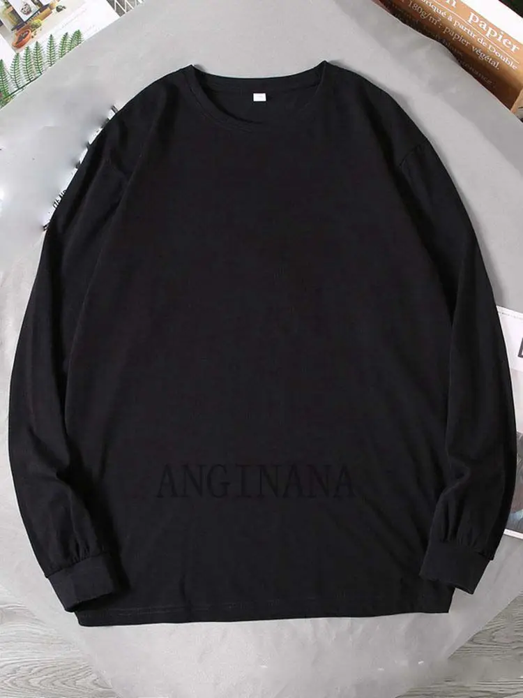 Men\'s large T-shirt 12xl 180kg plus size 7XL 8xl 9xl 10xl 11xl winter long sleeve round neck loose Sweatshirt black blue big top