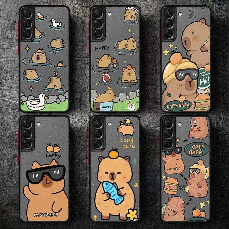 

Funny Capybara Cute Phone Case for Samsung S24 S23 S22 S21 S20 S10 S9 S10 Plus S24 S23 S22 S21 S20 Ultra S23 S21 S20 FE S10 4G