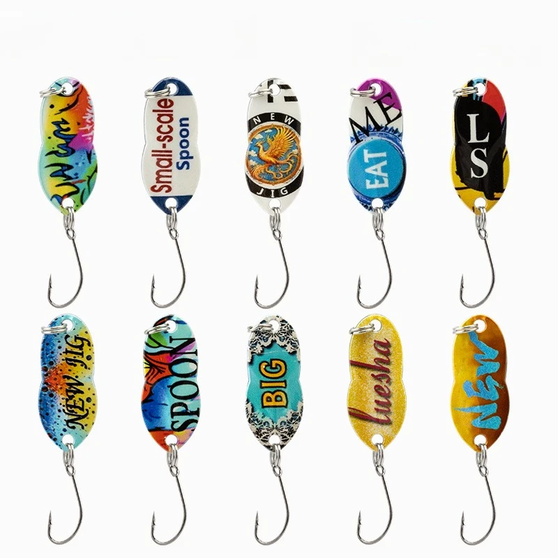 

10pcs 3g 4g 5g Metal Spoon Lure Single Hook Artificial Color Small Hard Bait Trout Spinner Sequins Fishing Lure Fishing Tackle