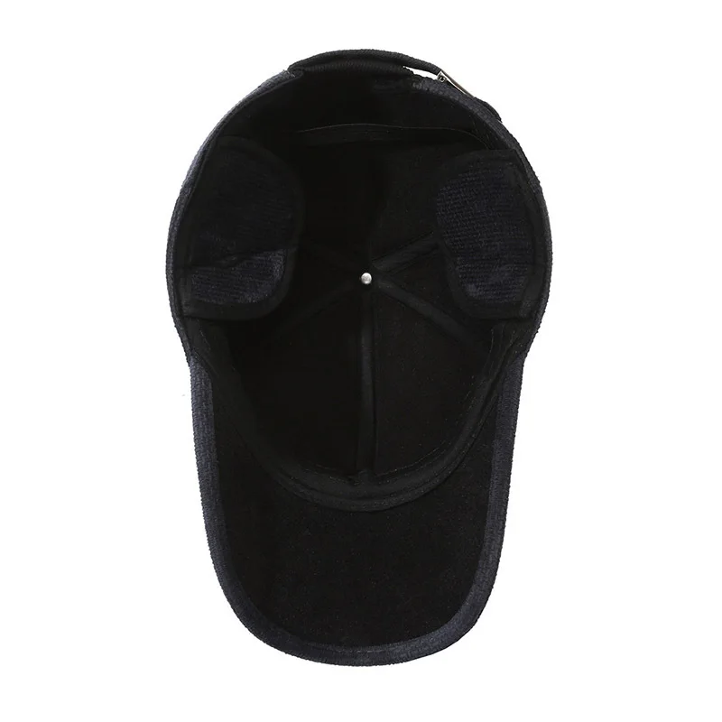 Warme Winter-Baseballmütze mit Ohrenklappen für Herren, Auturnn dicke Mütze für Geschenke – Detail 5
