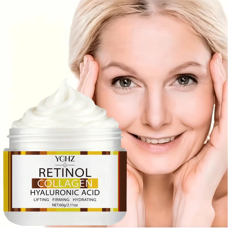 1 Bottle of Retinol Moisturizing Cream, Contains Collagen, Hyaluronic Acid, Vitamin C+E, Soothes Dry Skin, Improves Elasticity, Moisturizing Facial Lotion, Suitable for Women and Men, Improves Skin Texture, Lubricates and Firms Skin, Makes Skin Soft and Smooth, Suitable for All Skin Types, and Makes Your Skin Look Younger. 1 Bottle