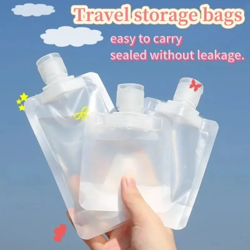 5-20 قطعة أكياس توزيع الغسول السفر قابلة لإعادة الاستخدام الحقائب الشامبو السائل مانعة للتسرب إعادة الملء مستحضرات التجميل التعبئة والتغليف تخزين الحاويات