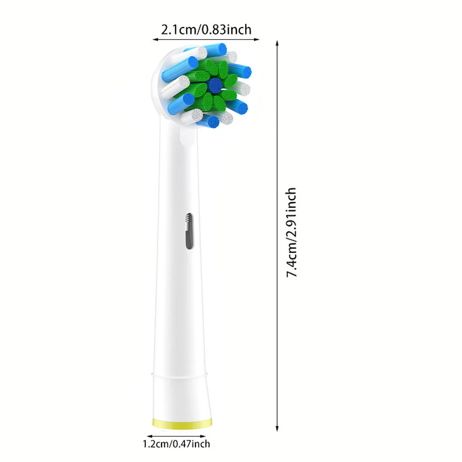 8pcs Cross Clean Replacement Heads Compatible with Oral B Electric Toothbrush, 4pcs White and 4pcs Black
