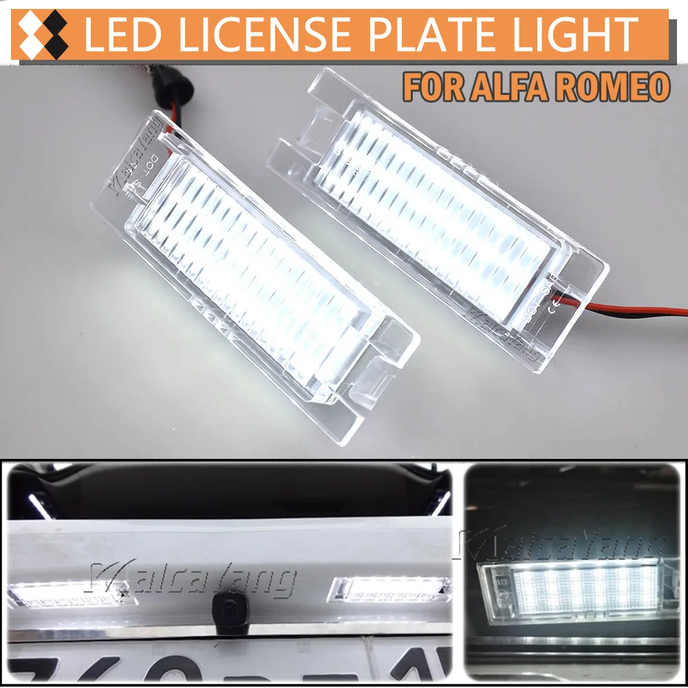 

2PCS Canbus Auto LED Number License Plate Lights Lamps For Alfa Romeo 147 156 159 166 Giulietta GT Brera Coupe For Ferrari 488
