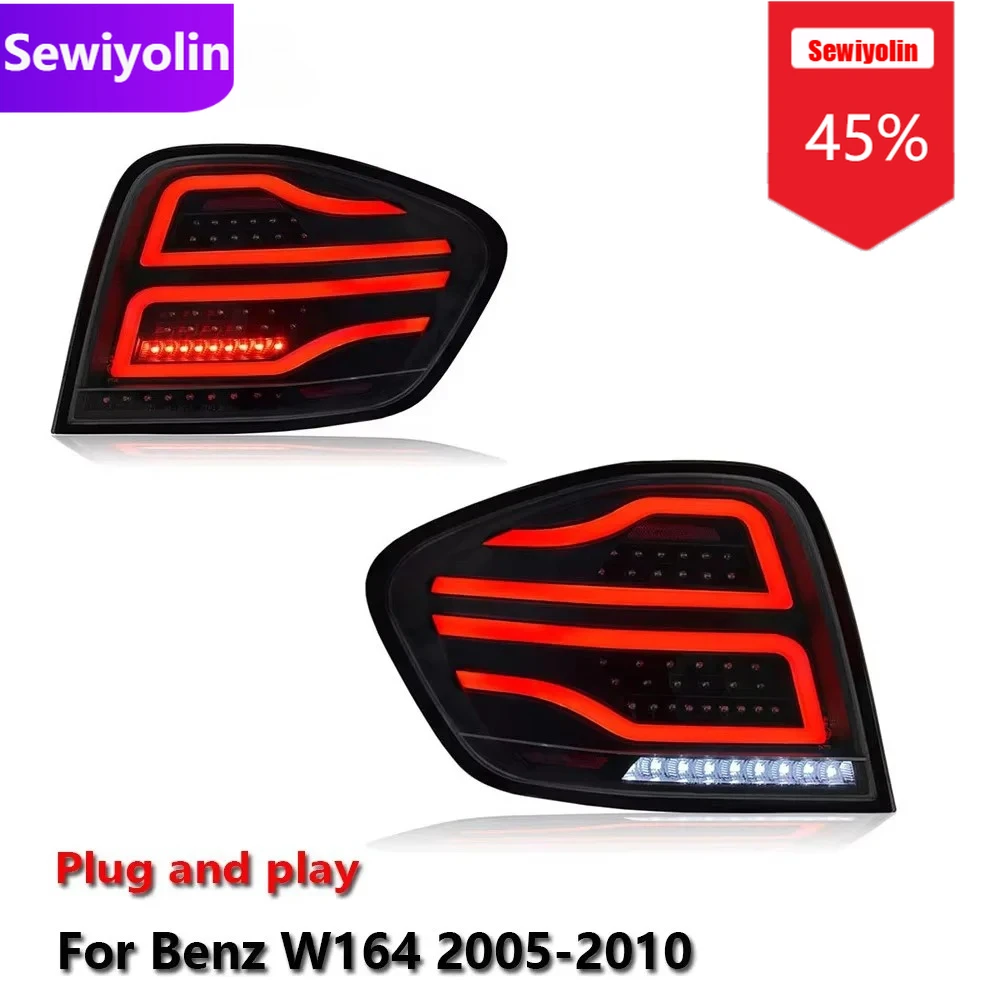 

Sewiyolin автомобильный DRL светодиодный задний фонарь в сборе для Benz W164 2005-2010 авто противотуманный DRL тормозной указатель поворота Plug and Play