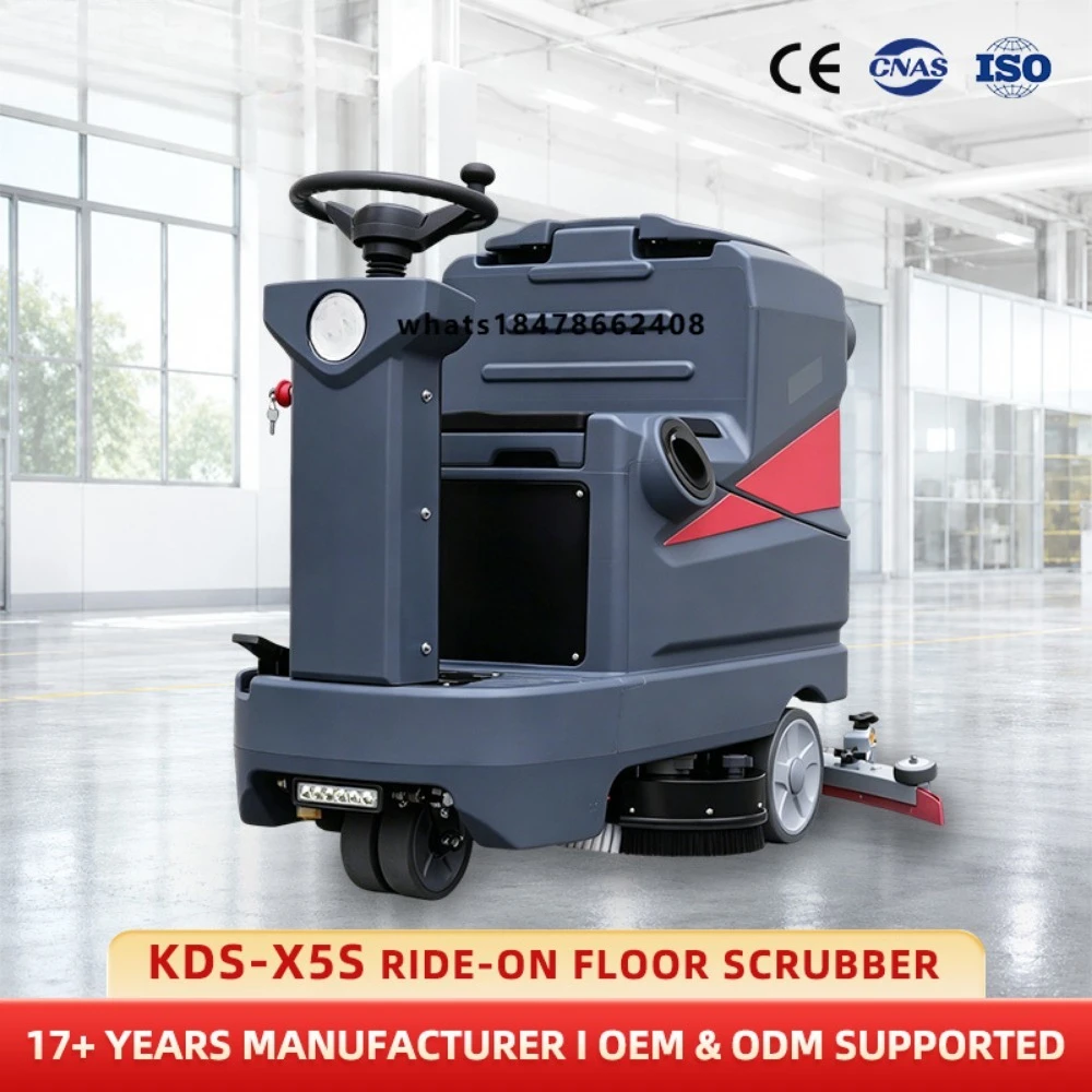 Industrial Ride on Floor Scrubber Dryer 3 in 1 Scrubber Dryer Machine Powerful Suction for Factory Warehouse Cleaning