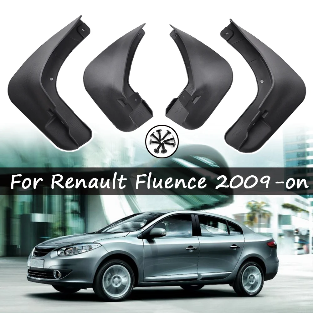 Set Car Mud flaps For Renault Fluence Samsung SM3 2009-on Splash Guards Mudguards MudFlaps Fender Protector Mud Flap Front Rear