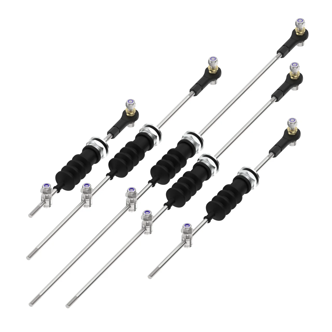 طقم وصلة كروية مؤازرة M3 3 مم لقارب RC - سدادة قابلة للتعديل + سدادة من الختم + قضبان دفع 25-300 مم، أجزاء موصل معدني