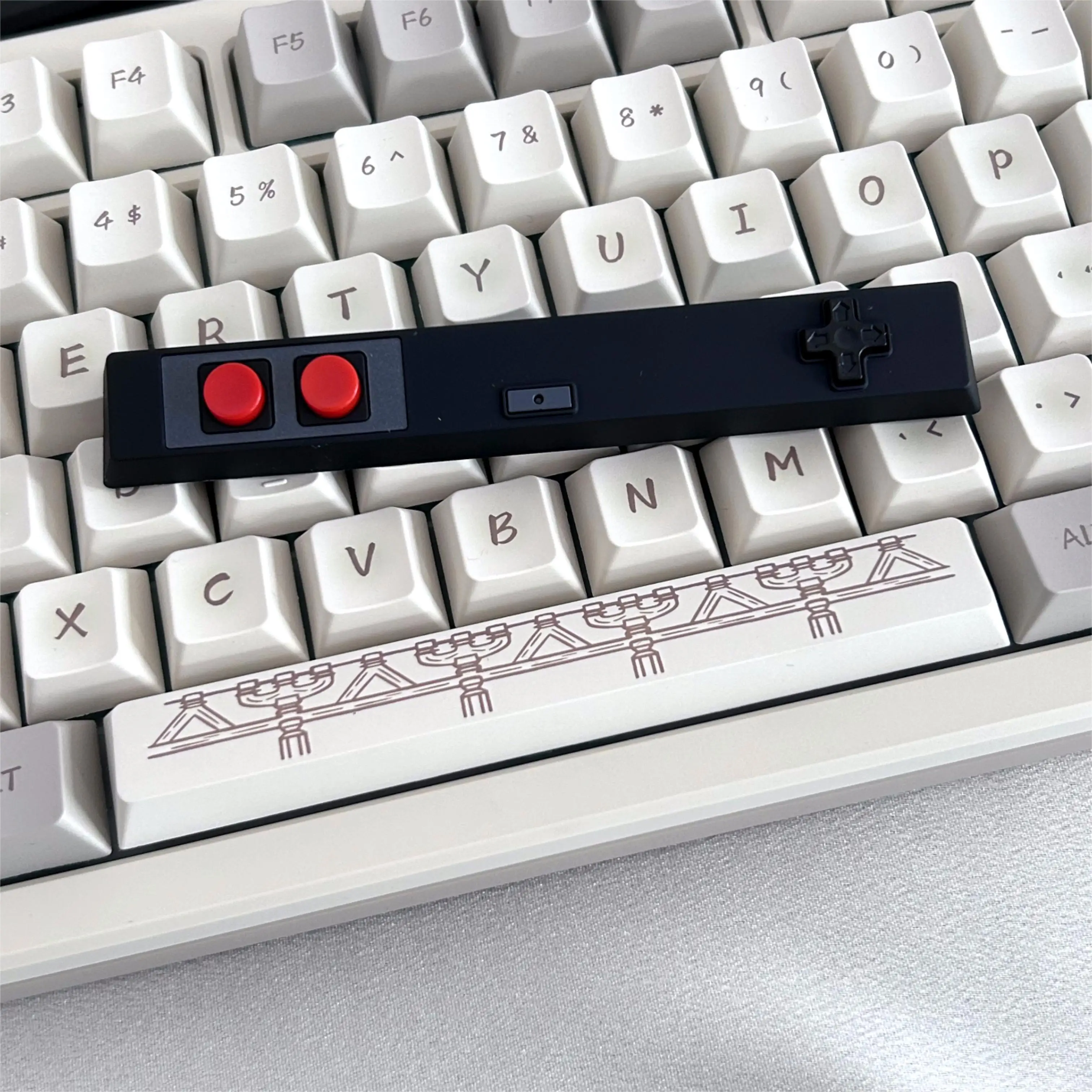 K11 Retro Spacebar Cap Personalized 6.25U Cherry Height Cross Axis Mechanical Keyboard Keycap Childhood Classic 3D Key Cap