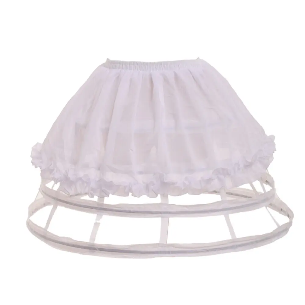 Mulheres Chiffon Crinoline gaiola Bustle ajustável Pannier anágua