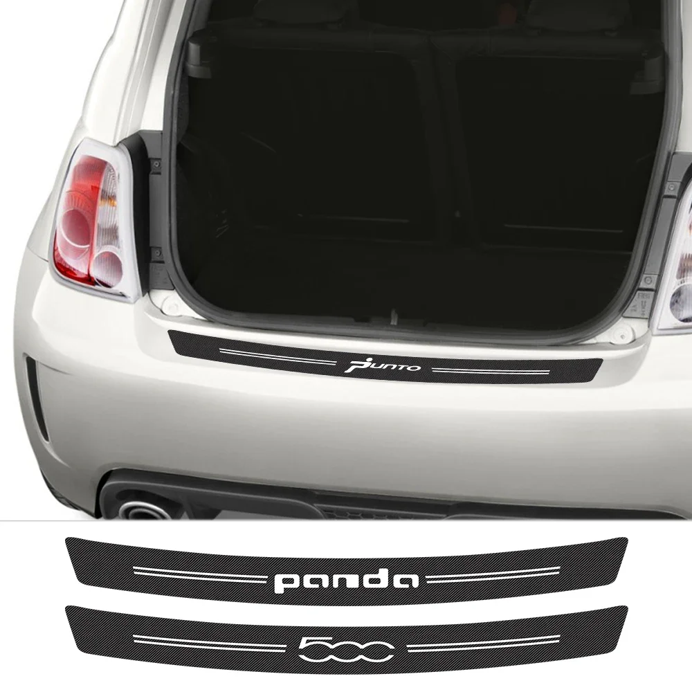 

Car Sticker For Fiat ARGO PUNTO PANDA 500 SEICENTO SIENA IDEABRAVO FREEMONT Car Accessories Carbon Fiber Trunk Protective Decal