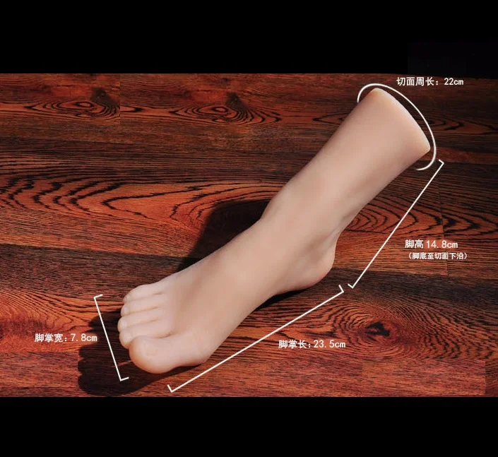 Mannequin Foot Model Fake Nail Rubber Female Silicone Feet Fetish Shoes Socks Display Tarsel Bone Ankle Rubber TPE 3808 ZISHINE