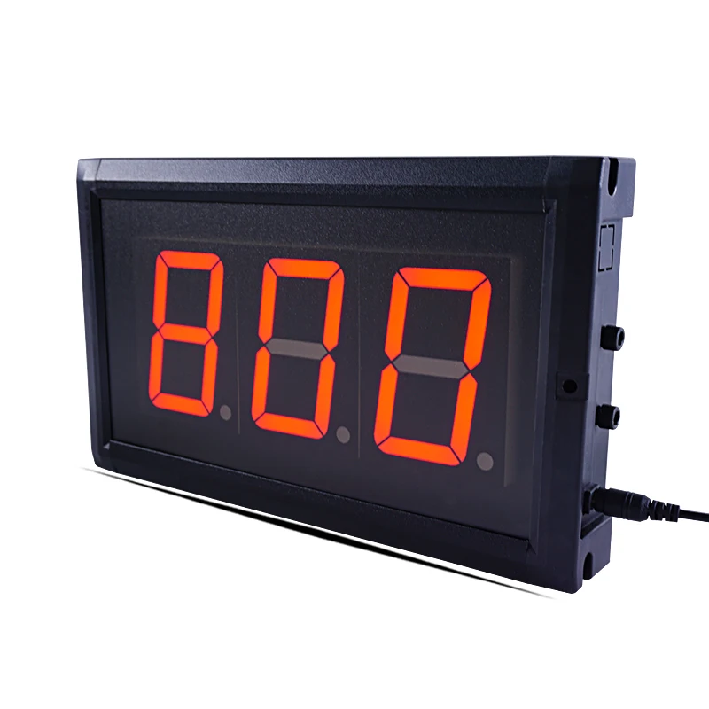 3-inch 3-digit LED Display Digital Security Day Counter Wall Mounted Remote Control Single Side Full Red Display