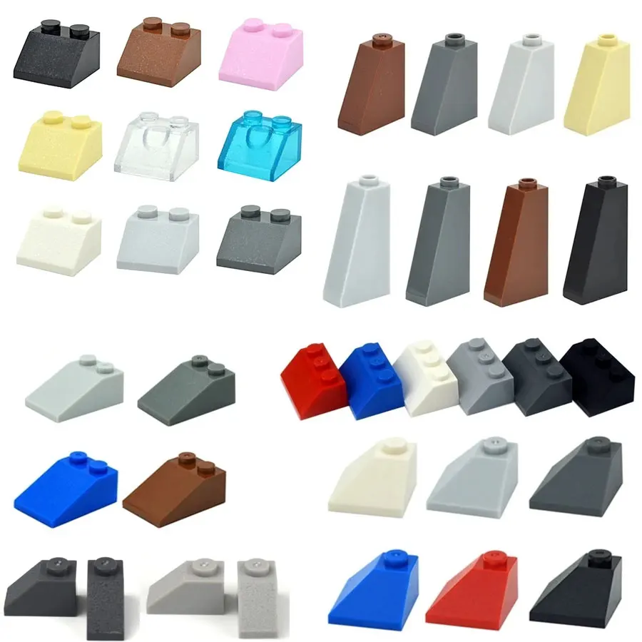 Compatible 60481 3045 4460 3039 Roof Tile Building Block Slope Thick Figure Educational Creative Assembles Particles Toys