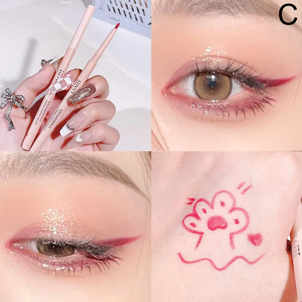 Waterdichte Vloeibare Eyeliner Potlood Langdurige 5 Kleuren Gel Eyeliner Pen Koreaanse Schoonheid Make-Up Tools Voor Vrouwen Meisjes Geen Vlekken