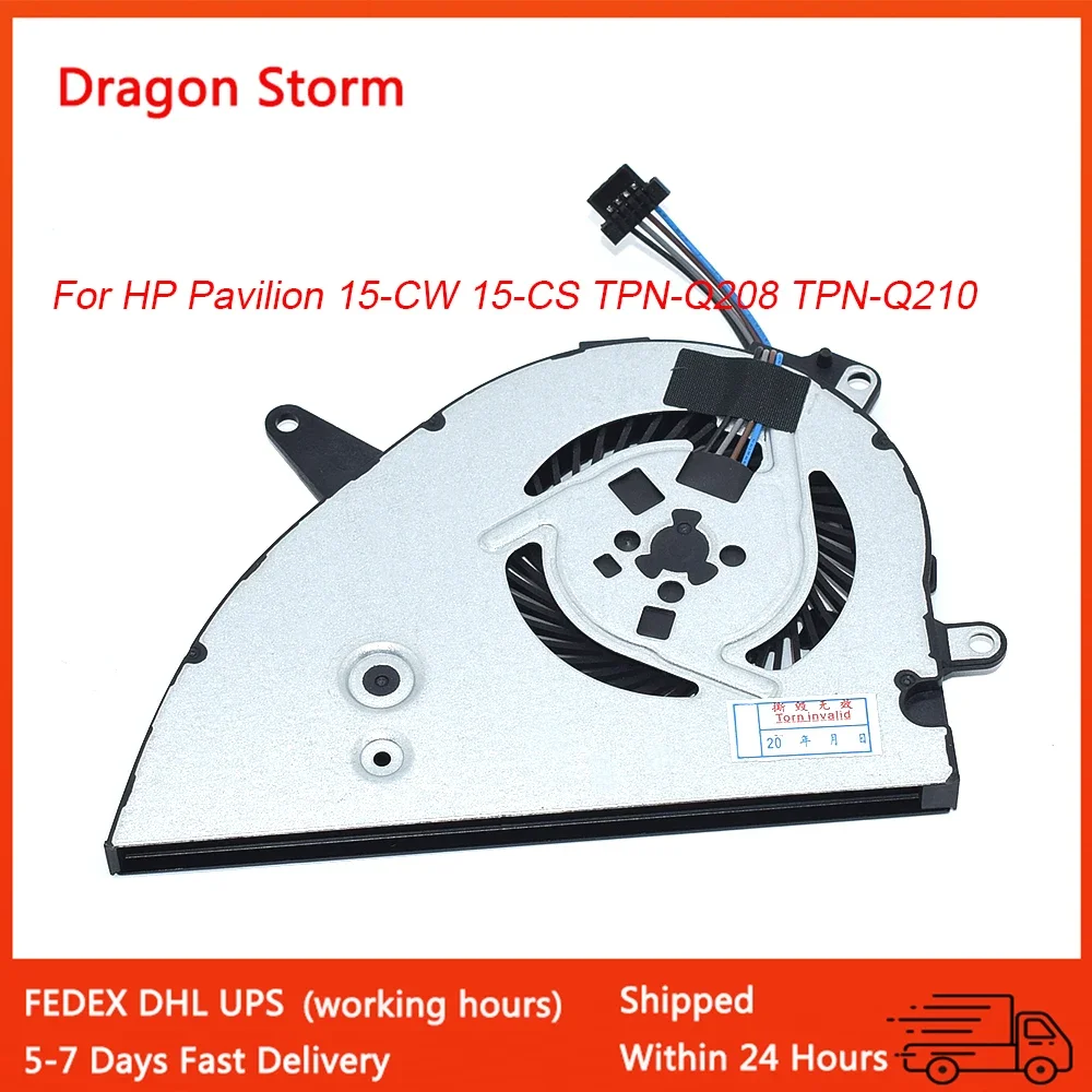 New laptop CPU Cooling Fan For HP Pavilion 15-CW 15-CS TPN-Q208 TPN-Q210 L25584-001 Integrated Graphics 4 Wires 20N28