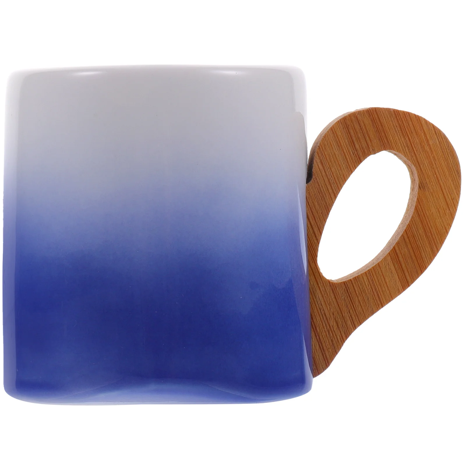 

Ceramic Bamboo Handle Coffee Mug Set Large Pink Flat Bottom Coffee Cup for Office Home Tea Milk Hot Chocolate Juice Gifts