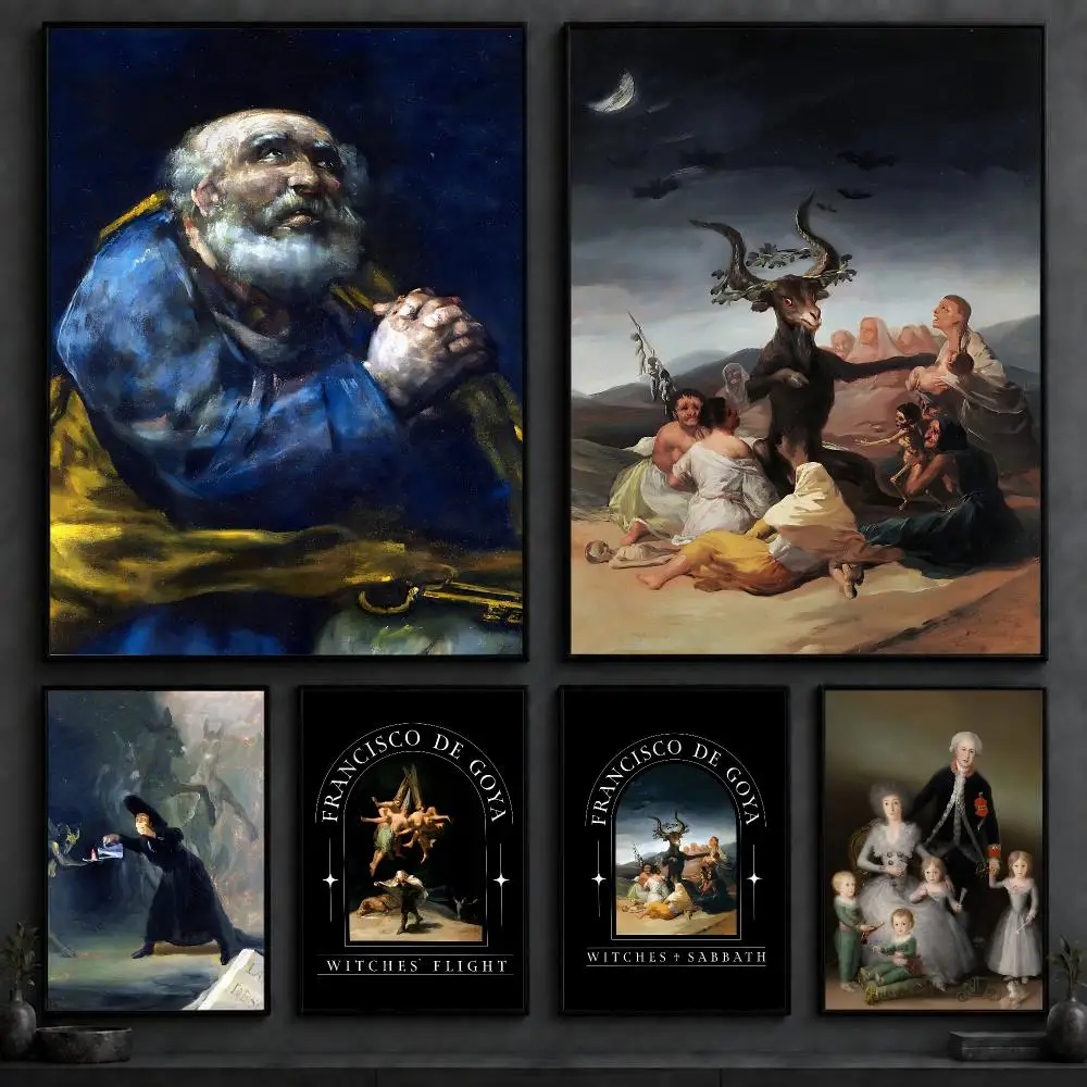 Artist F-Francisco GoyaS Poster Art  Self-Adhesive No Glue Residue Wall Decor for Bedroom Living Room