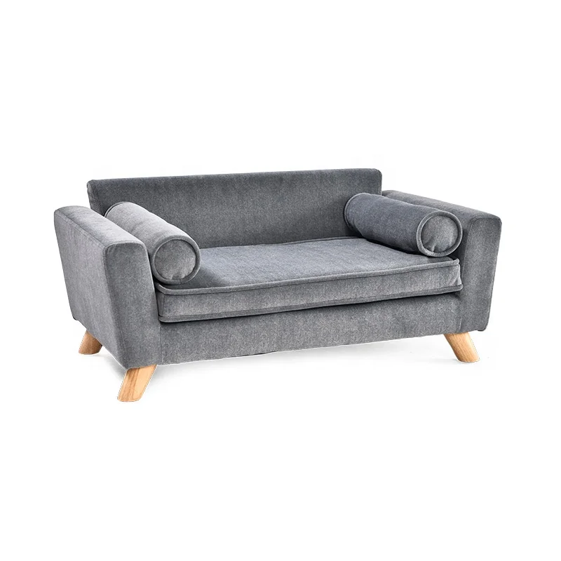 

z Custom Modern Luxury Sheet Lounging Bed Gray Cozy Deluxe Cat Dog Sofa Pet Couch