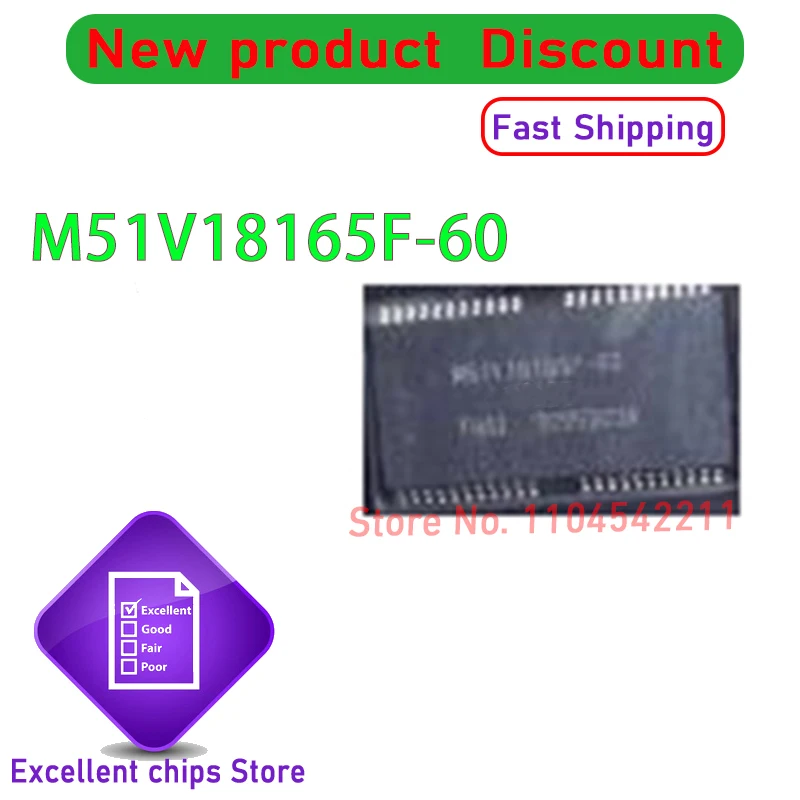 New original M51V18165F-60 M5IVI8I65F-60 TSOP44 10PCS~25PCS/LOT