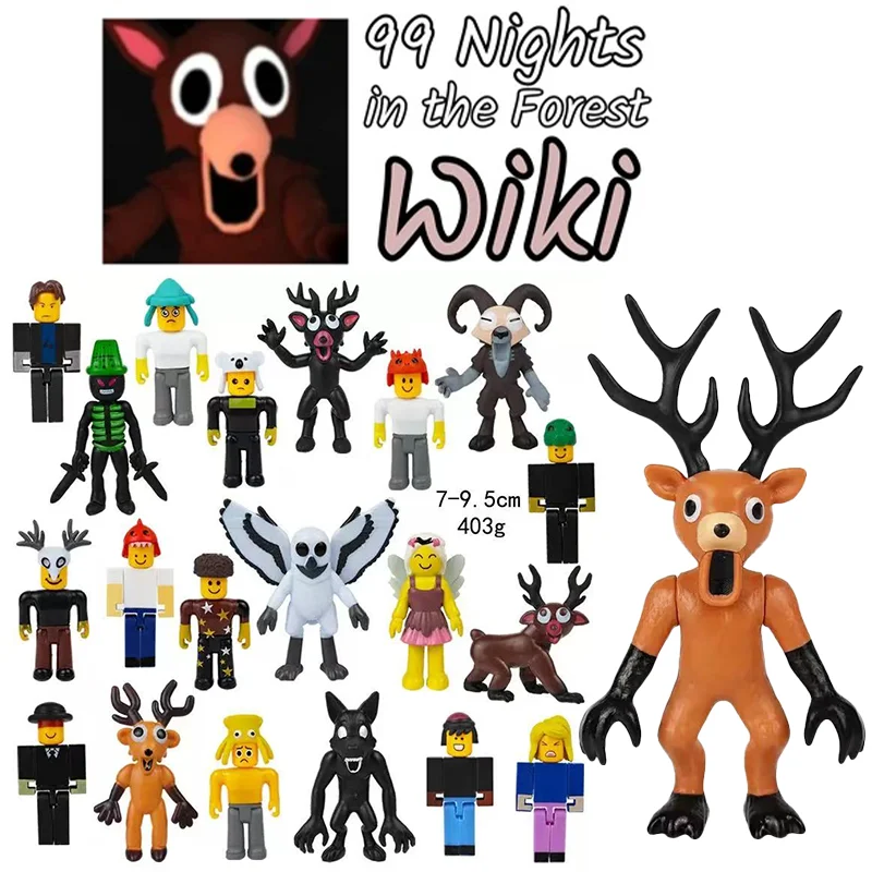 

1/5/10/20 шт. 99 ночей в лесу Фигурки игрушки 99 ночей в лесу Олень Сова ПВХ Модели 99 ночей Фигурка для детей Подарки