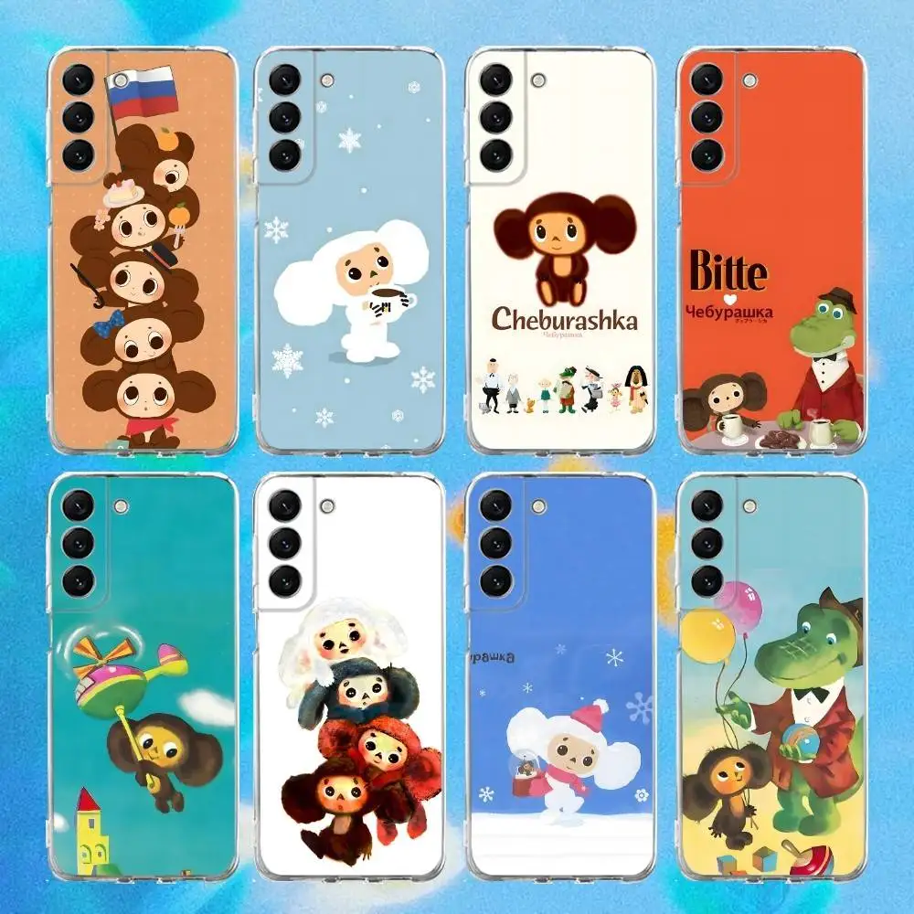 

Russian Doll Cheburashka Phone Case Silicone For Samsung S30,S23,21,22,20 Ultra,S20 FE lite,S10,9,PIus Note20ultra Cover Clear