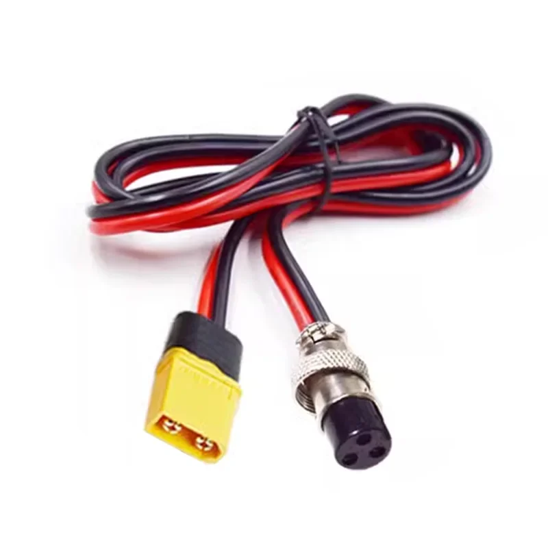 XT60 إلى GX16 2/3 دبوس الطيران التوصيل ذكر إلى أنثى سلك الطاقة 12AWG مركبة كهربية بطارية شحن كابل إخراج الطاقة 0.3-3 متر
