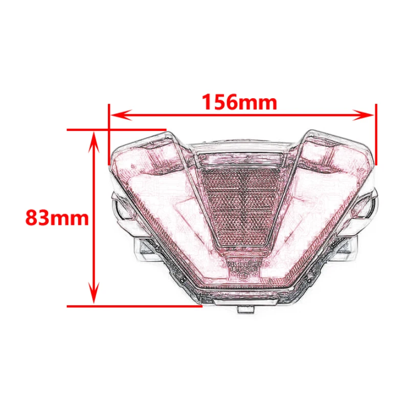 Luz trasera de freno modificada para motocicleta, intermitente integrado, luz LED trasera, para Yamaha MT-07, MT07, MT 07, 2021, 2022, 2023