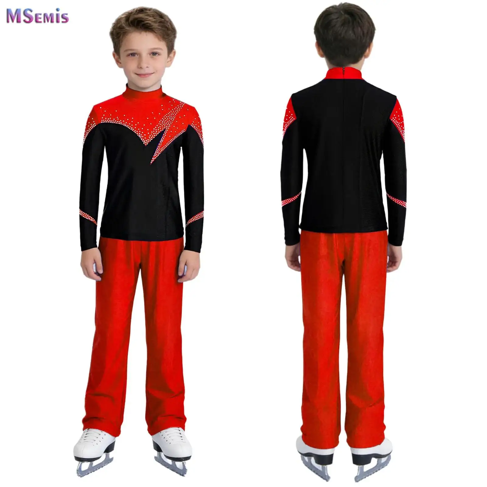 

Kids Girls Sports Set Long Sleeve Zipper Tops with Leggings Children's Sport Suits for Workout Figure Skating Gymnastics Outfits