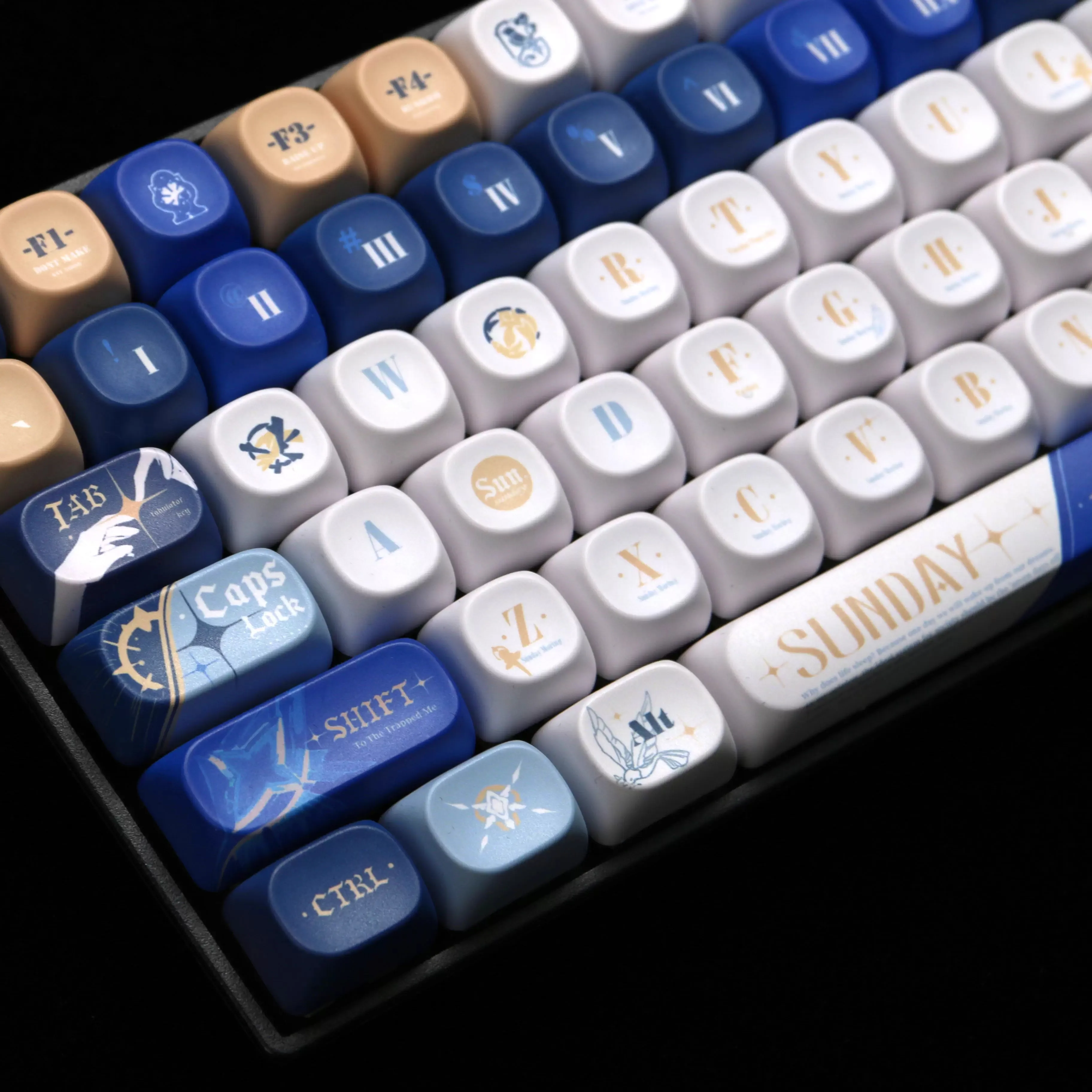 MiFuny Sunday Keycap Anime 120 tasti Set Copritasti PBT Copritasti personalizzati con profilo Cherry per accessori per tastiera meccanica PC Gfts
