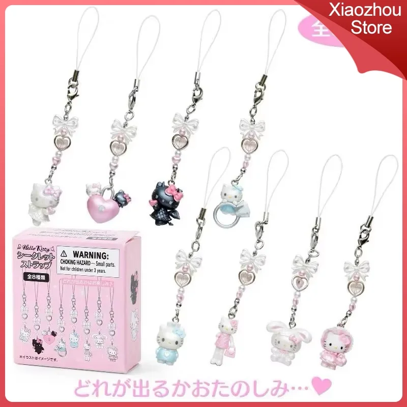 

Sweet Lovely Hellokitty Angel Devil Series Phone Chain Mystery Box Key Buckle Small Pendant Exquisite Jewelry Gift