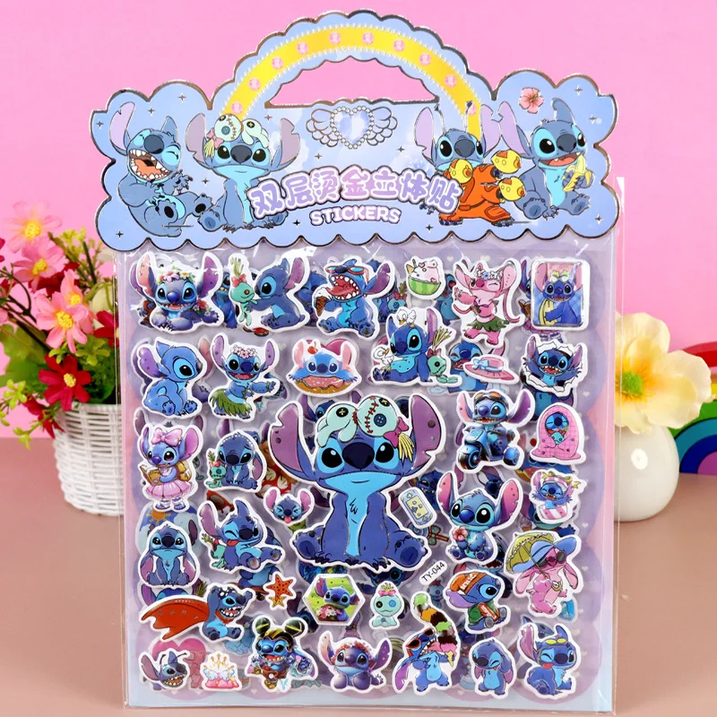 Cute Stitch Waterproof Sticker Diy Decor Notebook Phone Case Water Bottle Children Cartoon Stickers Toy Accessories Gifts