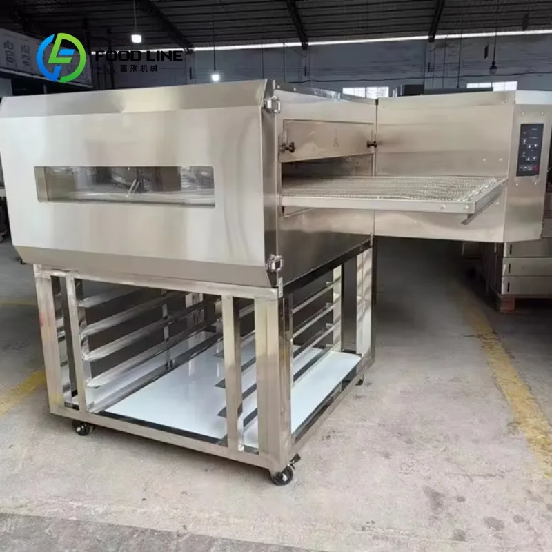 Customized automatic conveyor pizza oven electric heating commercial baking equipment for restaurant wholesale users
