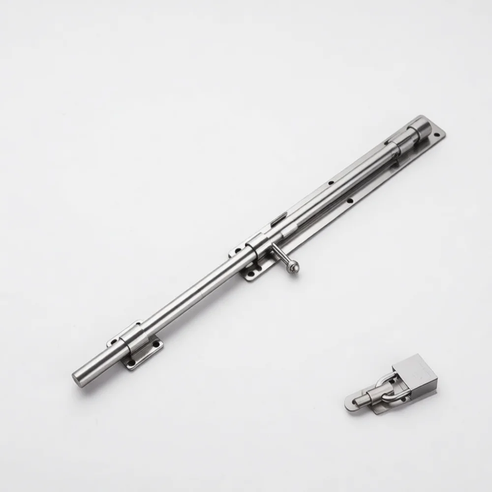 Security Door Bolt Latch Heavy Duty 304 Stainless Steel Solid Floor Lock For Iron Gate Fence Garden Entry Hardware