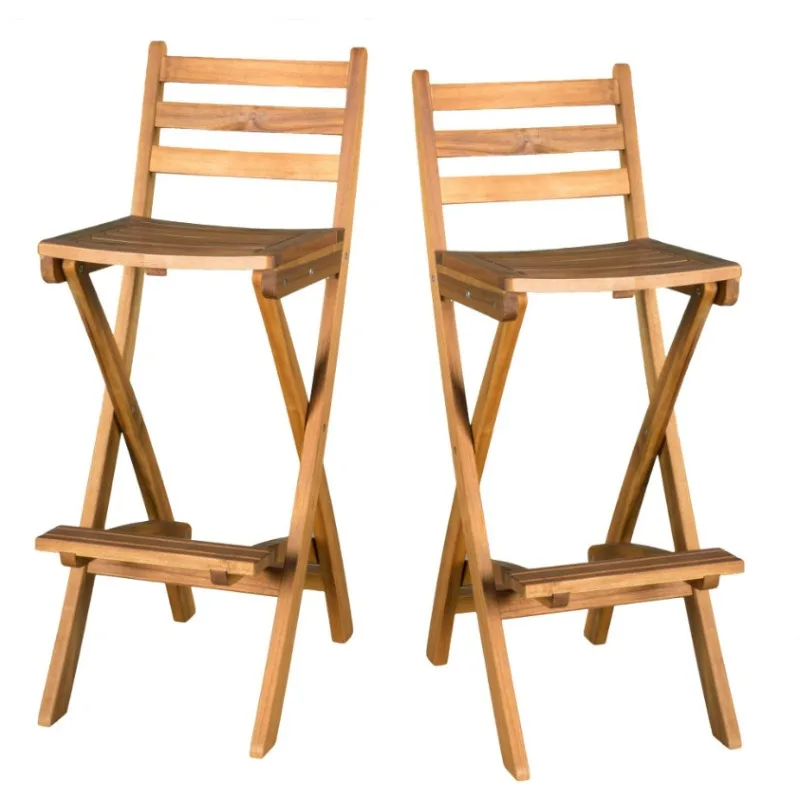 

Folding Bar Chair 380x579x1183mm, Acacia wood, oil finish, cheap bar chair for bar furniture