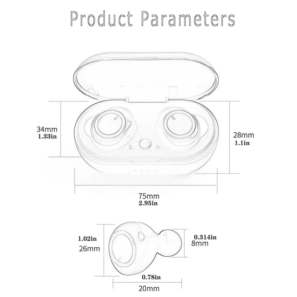 Y50 Wireless Bluetooth-Compatível 5.0 Sports Game Headphones, Redução de Ruído CV6.0, In-Ear magnético, Touch Control Headset