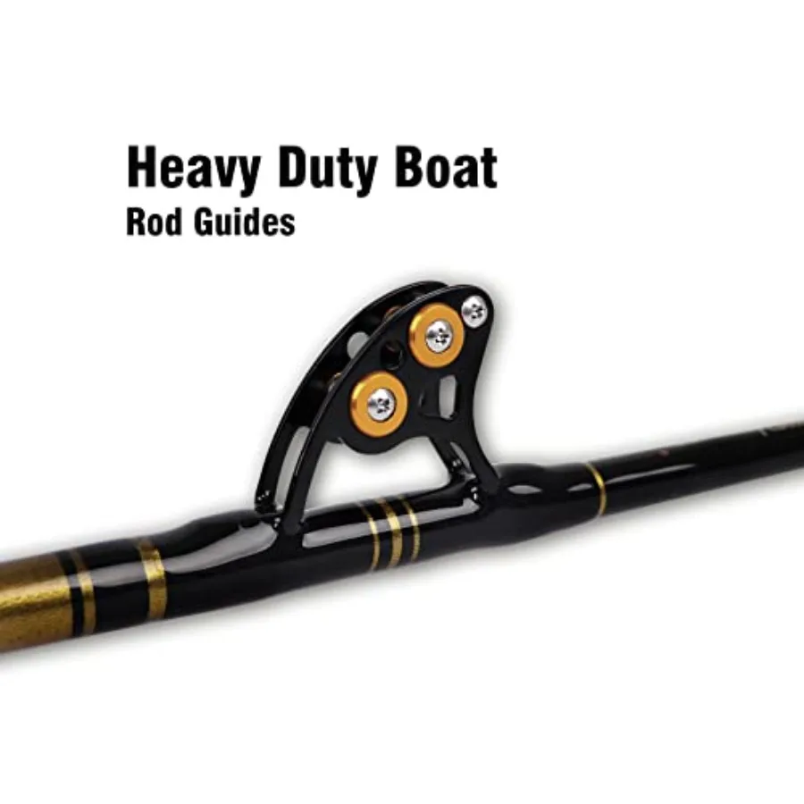 عازمة بعقب الصيد رود 2 قطعة المياه المالحة البحرية التصيد قضيب لعبة كبيرة الصيد الثقيلة التقليدية قارب الصيد P #2