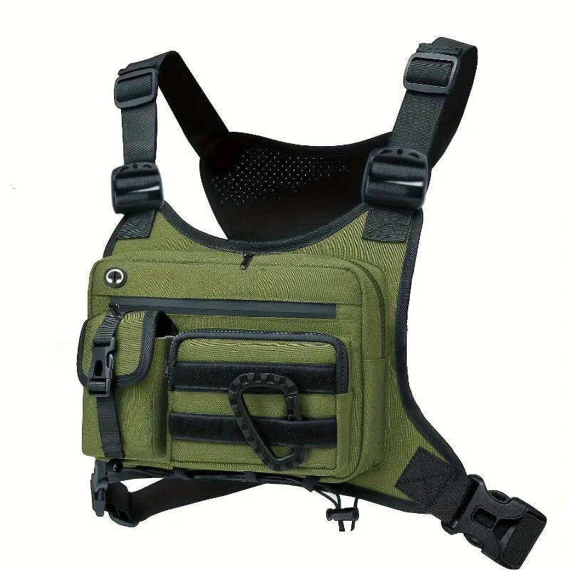Tas Dada Outdoor Untuk Pria dan Wanita, Rompi Taktis Untuk Lari, Bersepeda, Tas Dada EDC Untuk Olahraga dan Latihan
