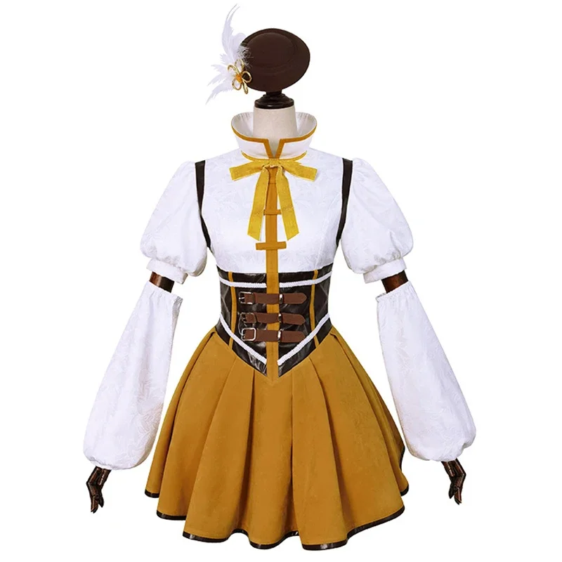 Costume Cosplay de Dessin Animé Puella Magi Madcontourné Magica Tomoe Mami, Robe Lolita, Chapeau Trempé, ixd'Halloween, pour Femme et Fille, Nouvelle Collection 2025, O AA