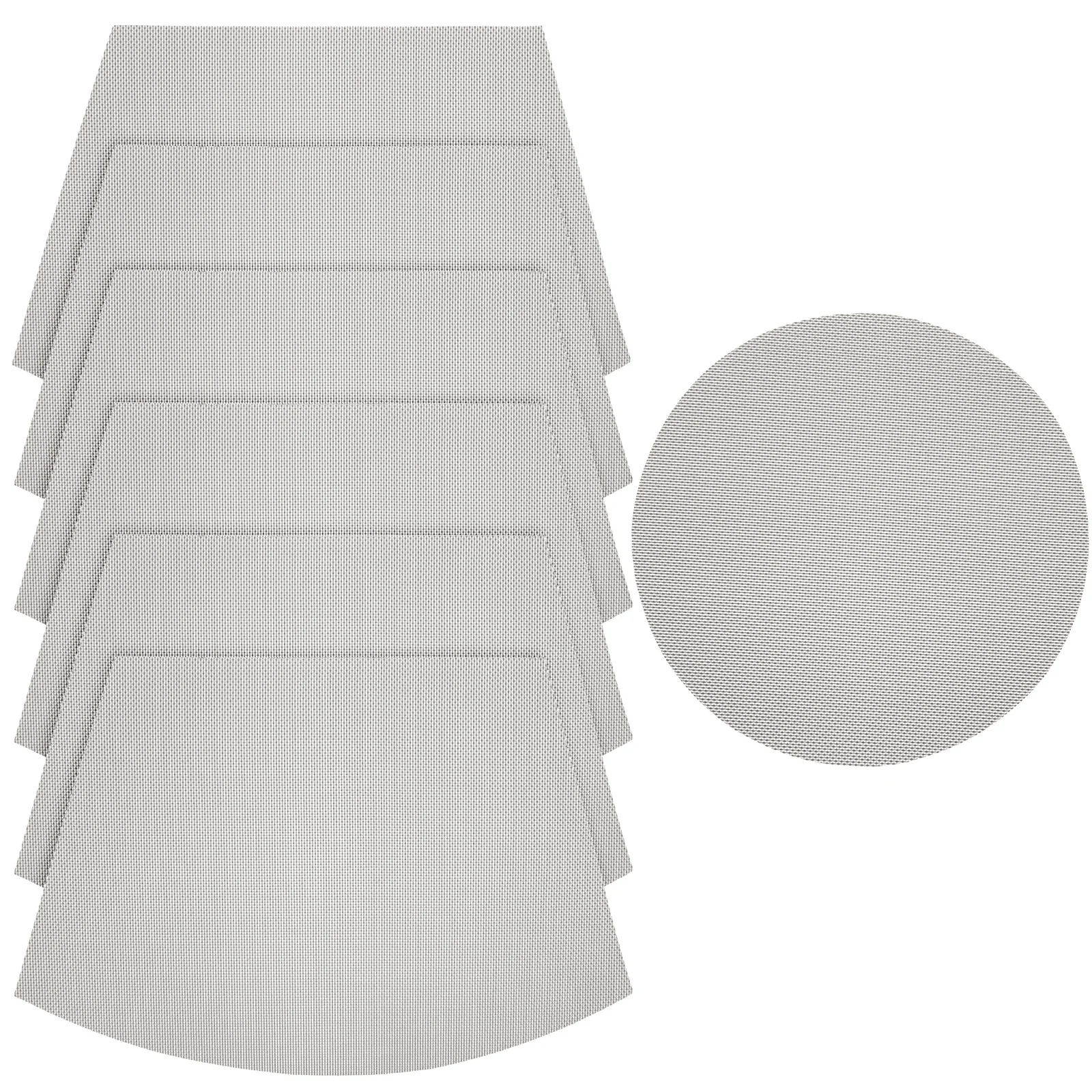 

PVC Placemats Set Round Table Mats Scalloped Edge Insulated Bowl Mat Washable Place Mats for Dining Christmas Decorations
