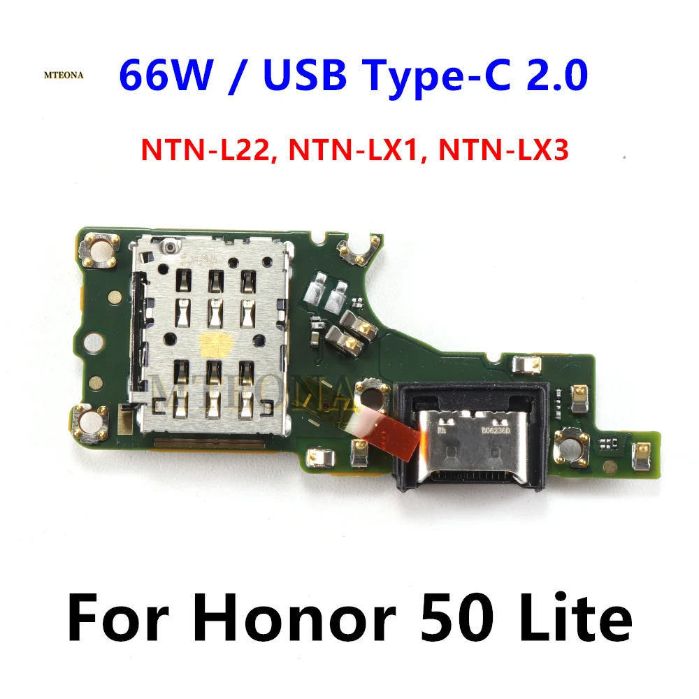

For Honor 50 Lite 66W Fast Charging Board Charge Port Ribbon Socket Usb Type-C Connector Spare Parts