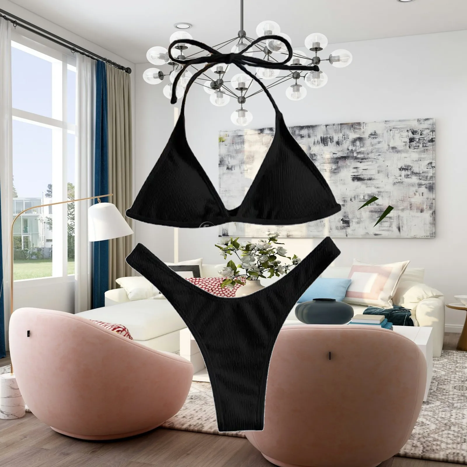 Bikini Set Female Swim Suit Summer Stylish Swimsuit for Club Party Vacation