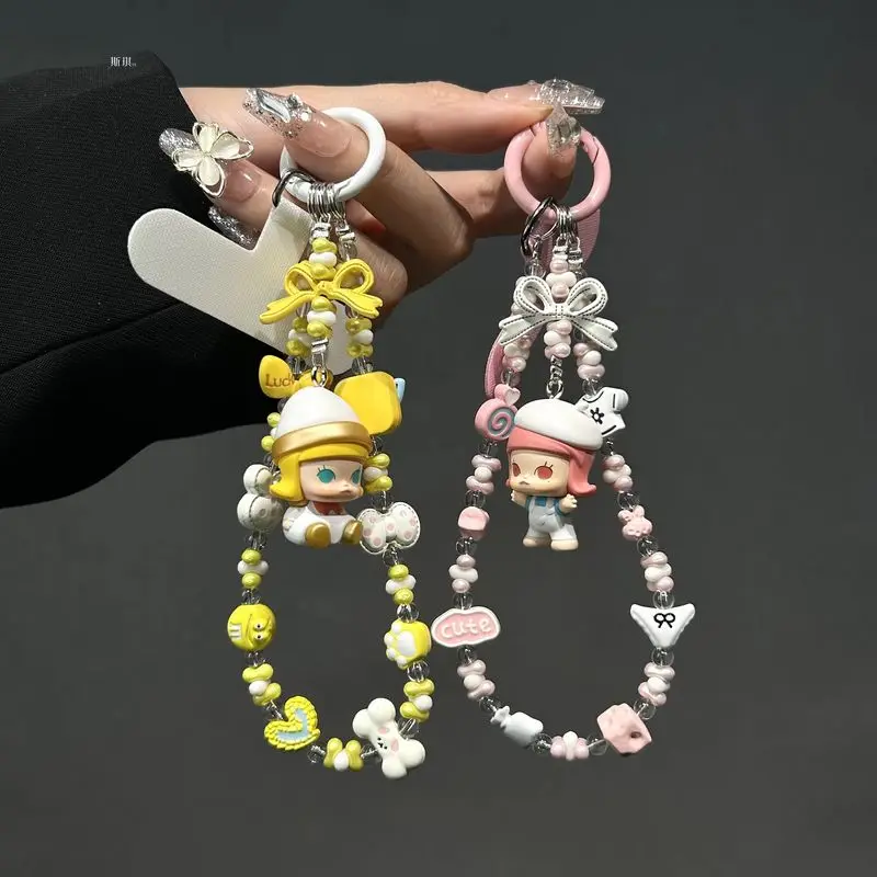 High Quality Molly Hug Spring Hug Clear Sky Series Blind Box Keychains Cute Slips Bead Pendants Cute Grain Girl Toy Holiday Gift