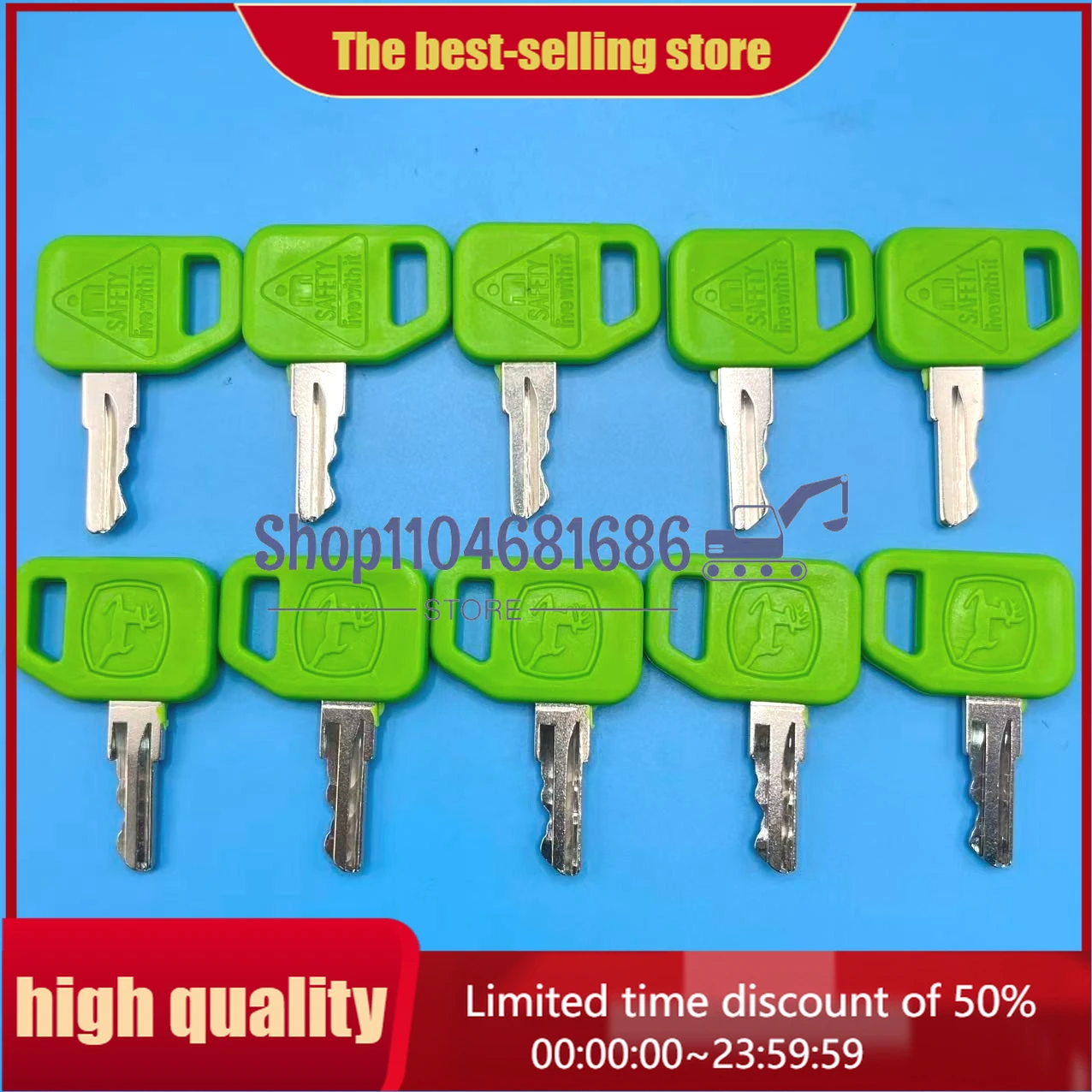 

2/5/10 PCS JDR Key for John Deer Excavator Fit All Graders Dozers Skid Steer AR51481 AT195302
