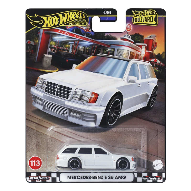 Mattel Hot Wheels Premium Car Boulevard Mercedes Benz E36 AMG Diecats 1/64 Toys for Boys Vehicles Models Birthday Gift