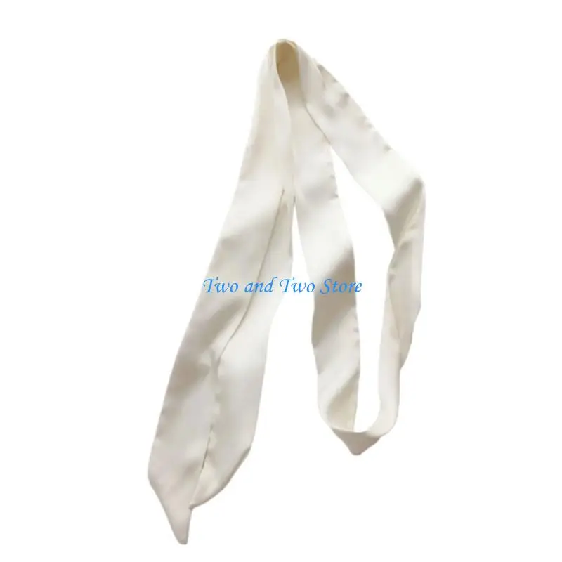 

HX6F Silk Feeling Scarf for Women Skinny Belt Necktie Neck Scarf Girls Photo Props