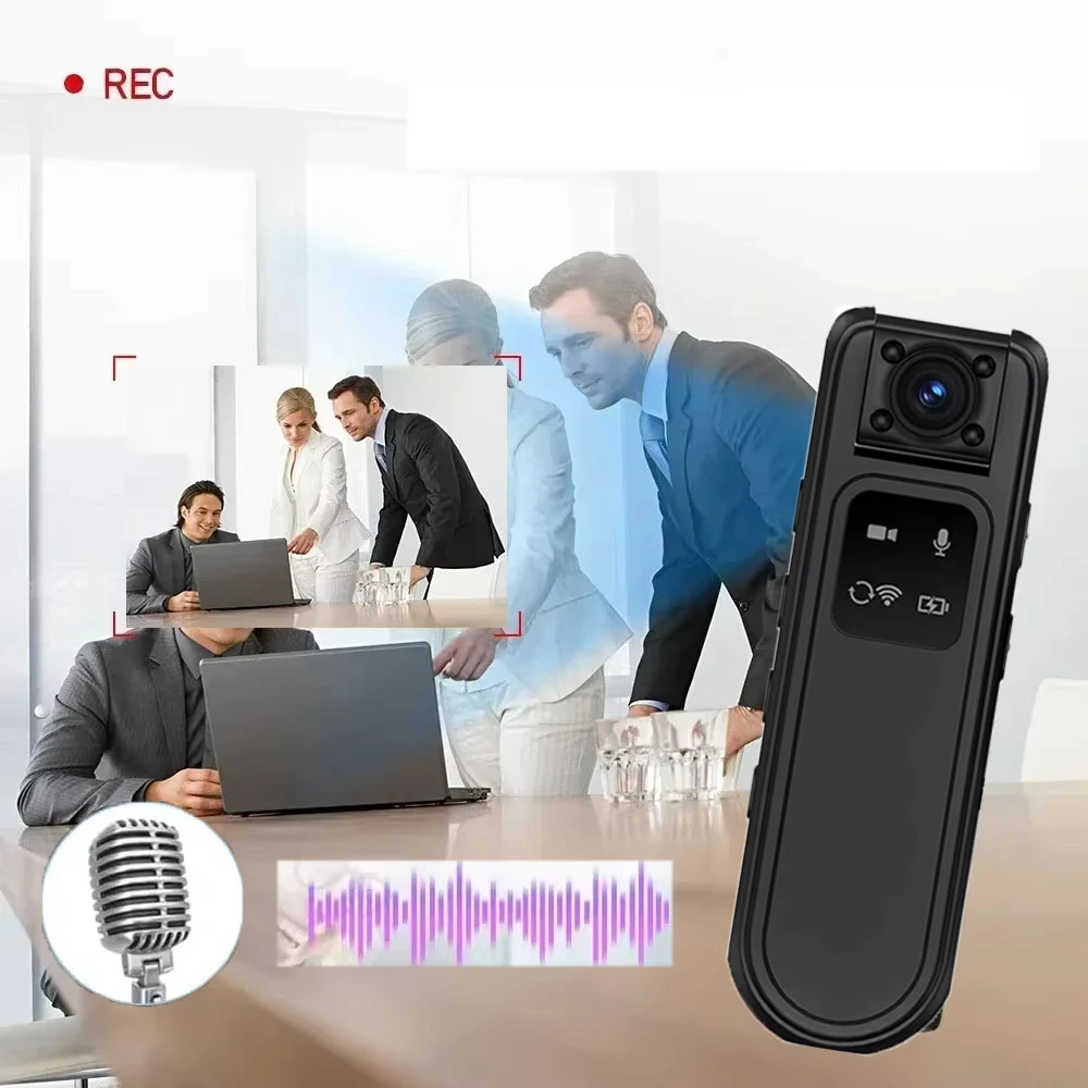 اتش دي 2 ك 180 ° كاميرا صغيرة واي فاي جيب Metting كام قلم تسجيل كاميرا فيديو DV DVR مسجل فيديو للرؤية الليلية في الهواء الطلق #3